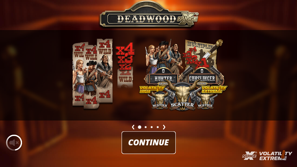 Deadwood Slot Welcome Page