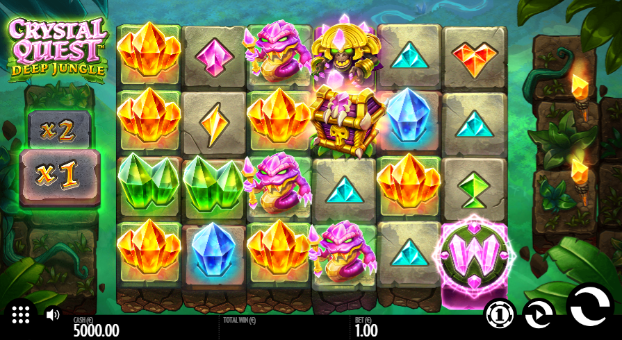 Crystal Quest Deep Jungle Slot Gameplay