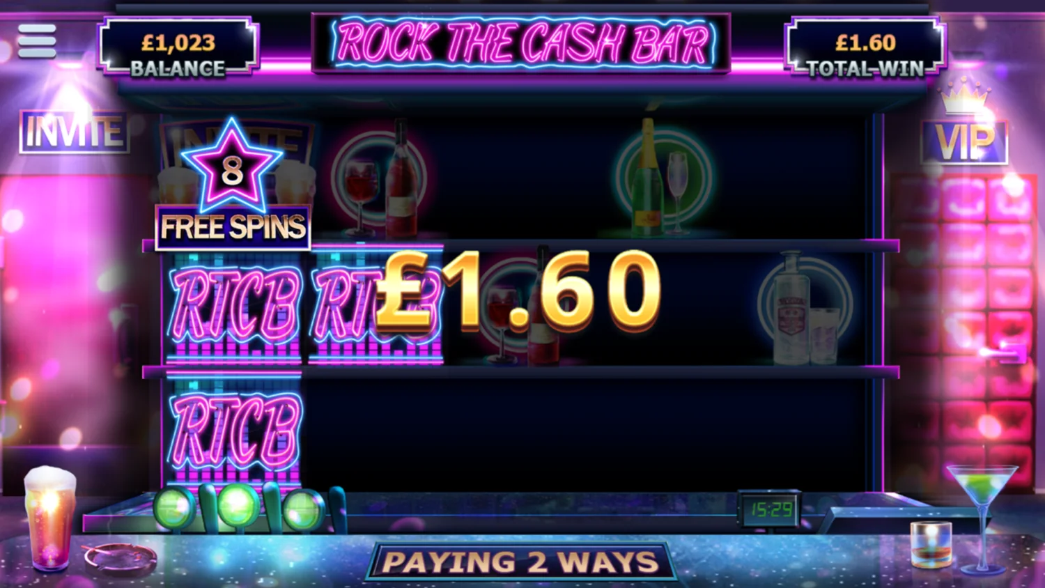Rock the Cash Bar Slot Big Win