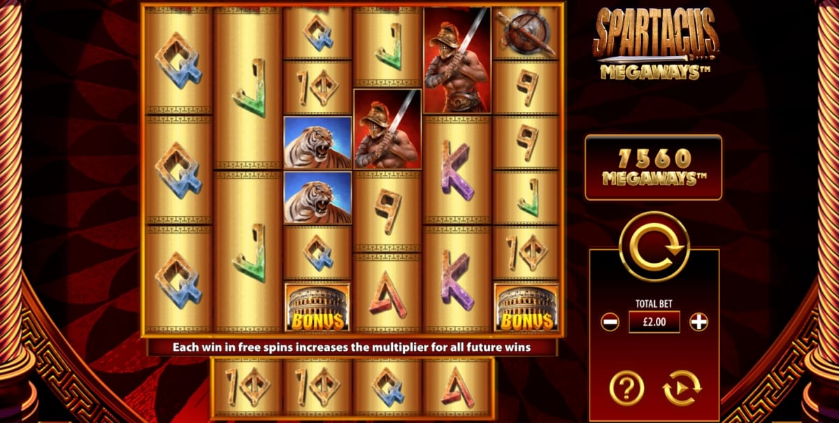 Spartacus Megaways Slot Gameplay