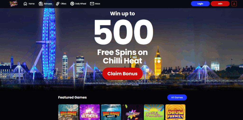 Win British Homepage