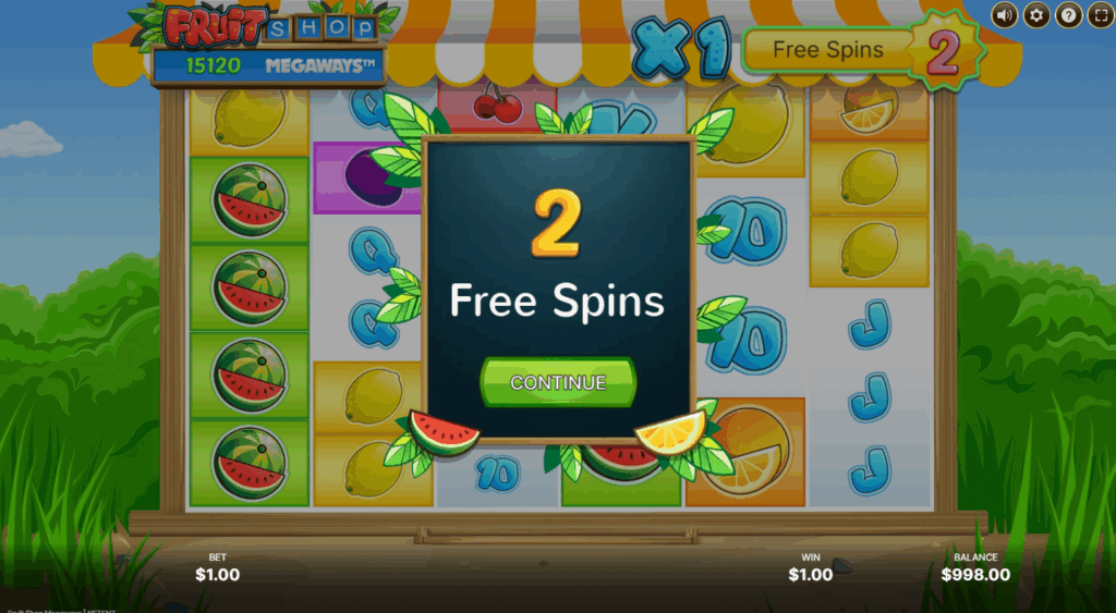 Fruit Shop Megaways Free Spins