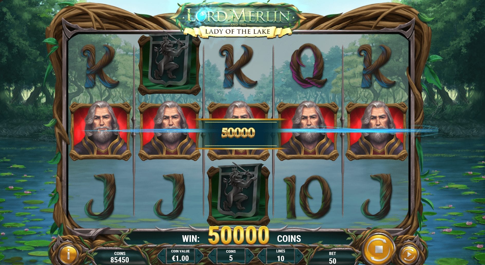 Lord Merlin And The Lady Of The Lake Slot Gameplay