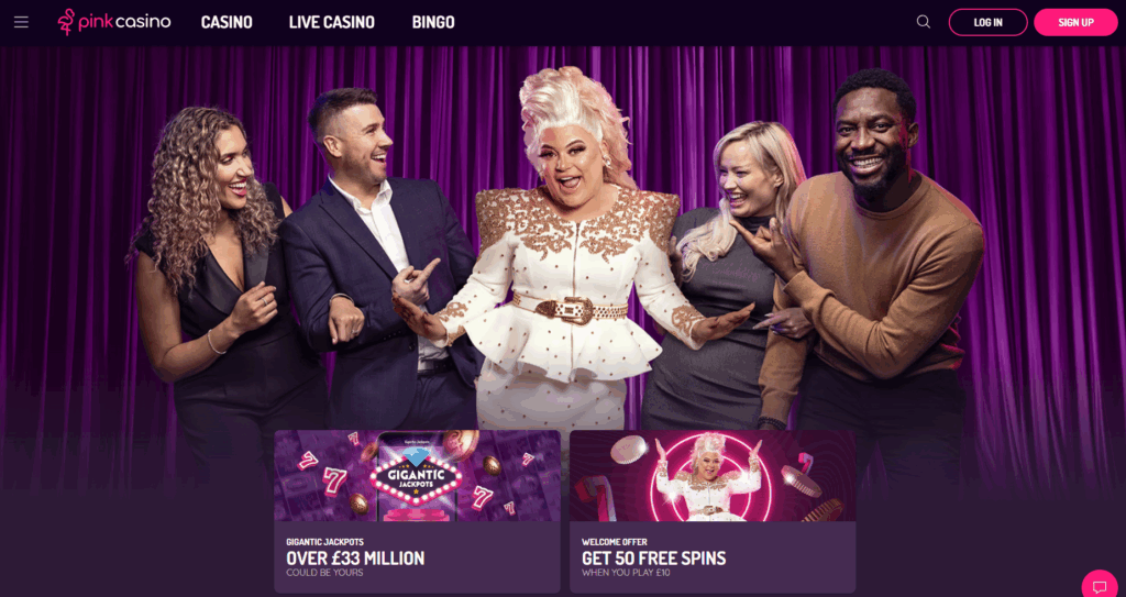 pink casino homepage