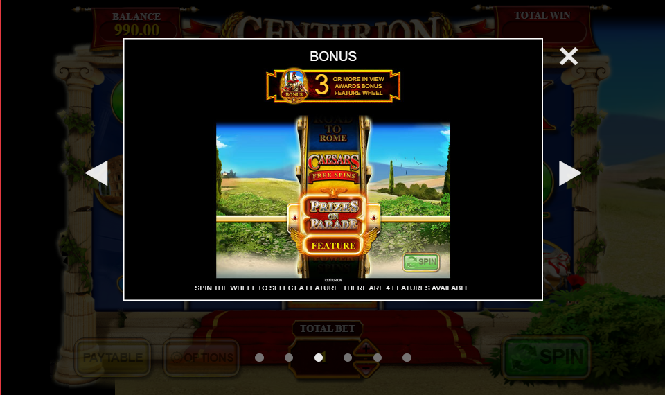 Centurion Megaways Bonus