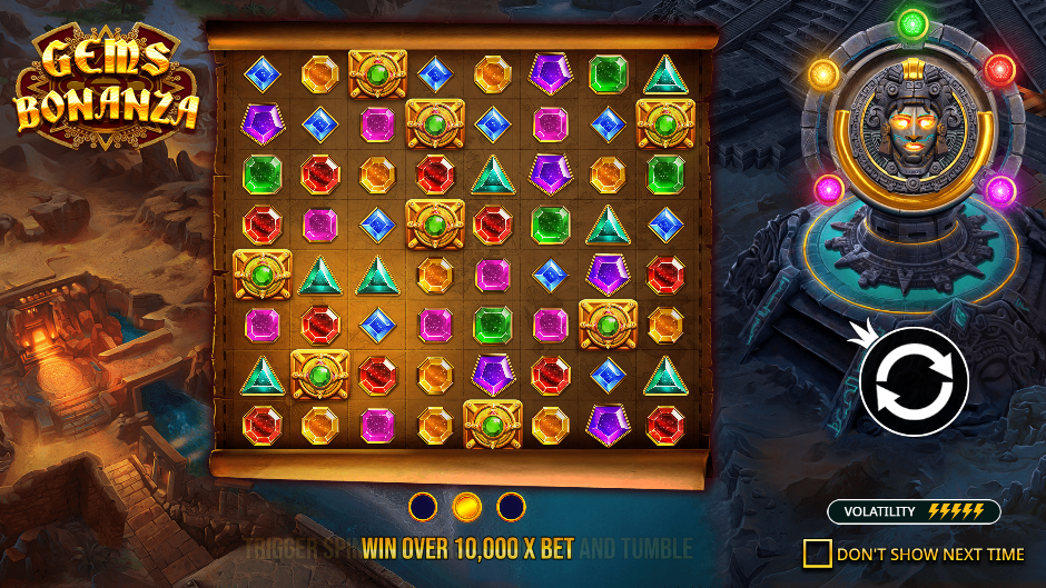 Gems Bonanza Welcome Page