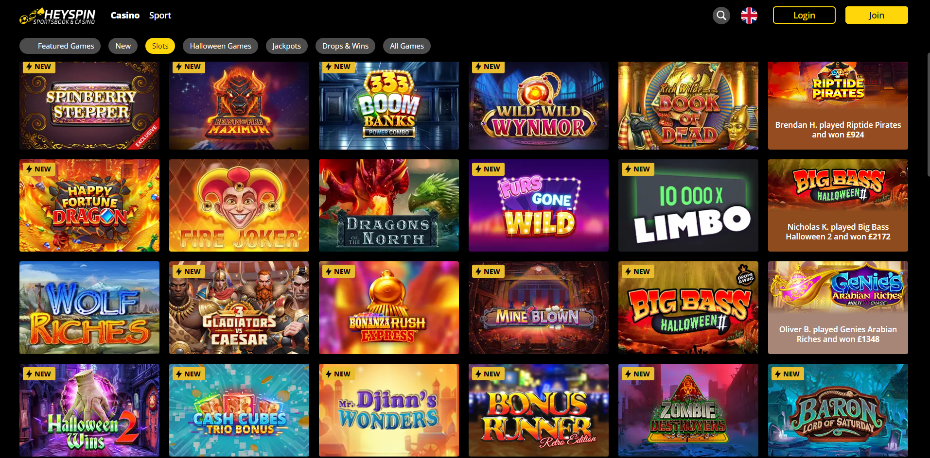 heyspin casino slots