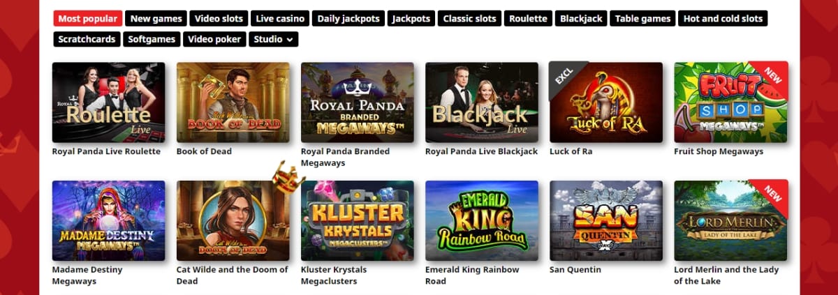 Royal Panda Casino Slots And Games