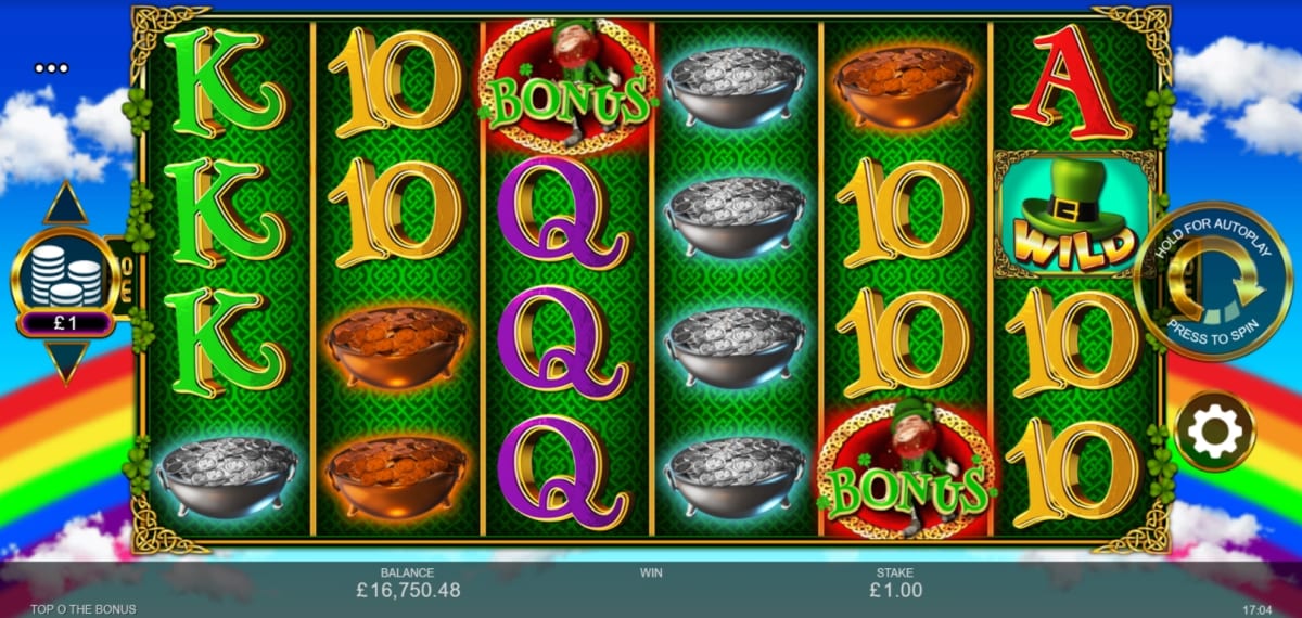 Top O’ the Bonus Slot Gameplay