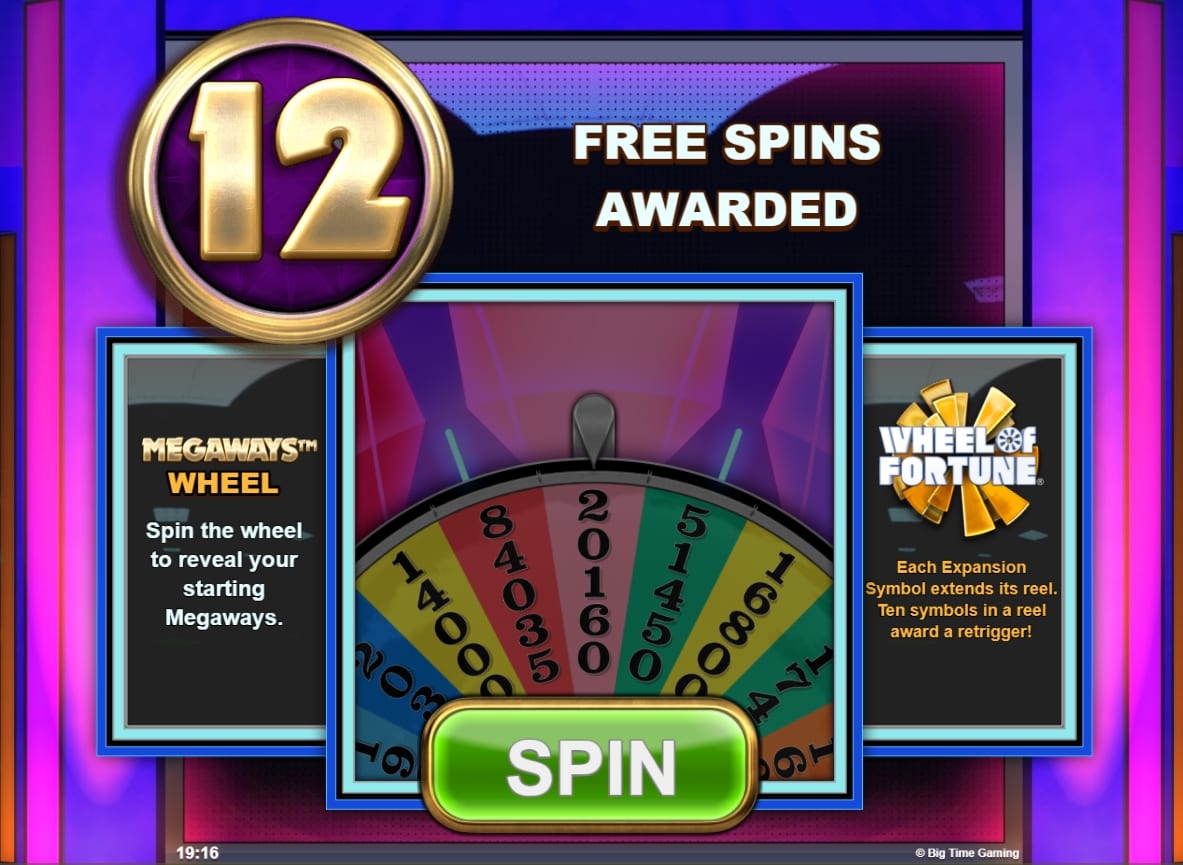Wheel of Fortune Megaways Slot Bonus