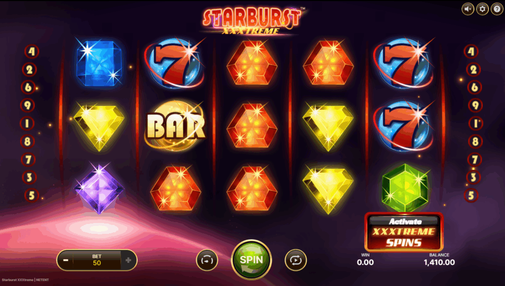 Starburst XXXTreme Base Game