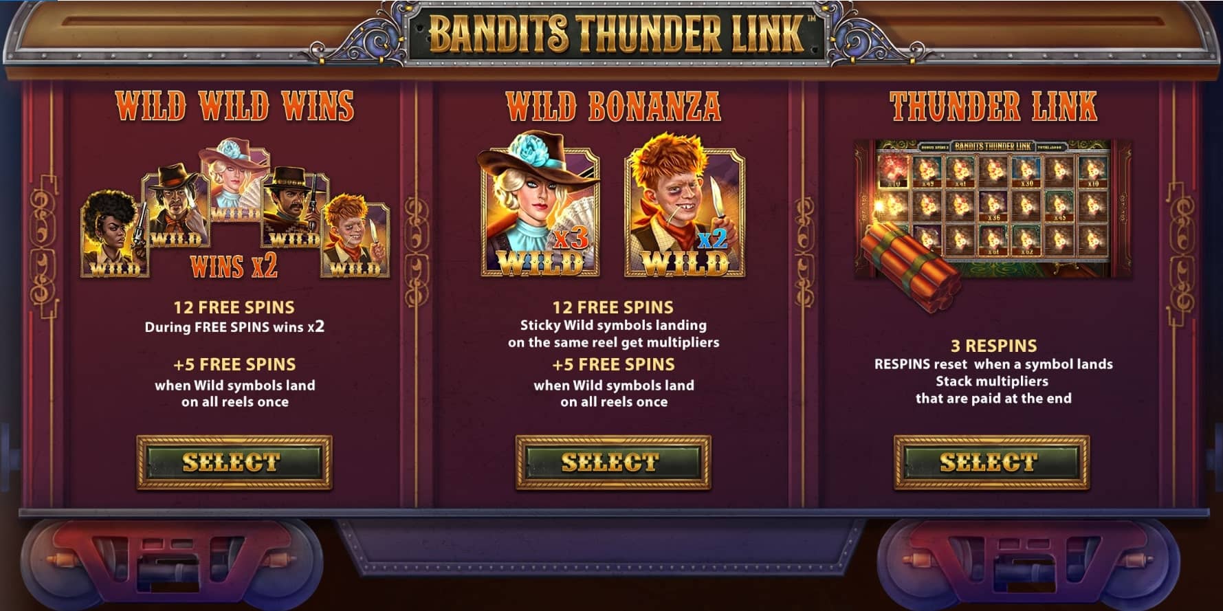 Bandits Thunder Link Free Spins