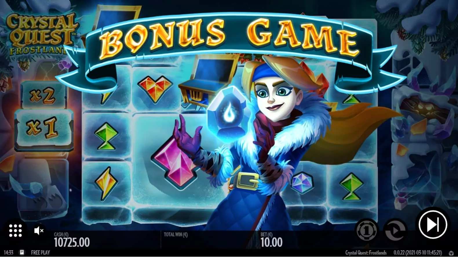 Crystal Quest Frostlands Free Spins