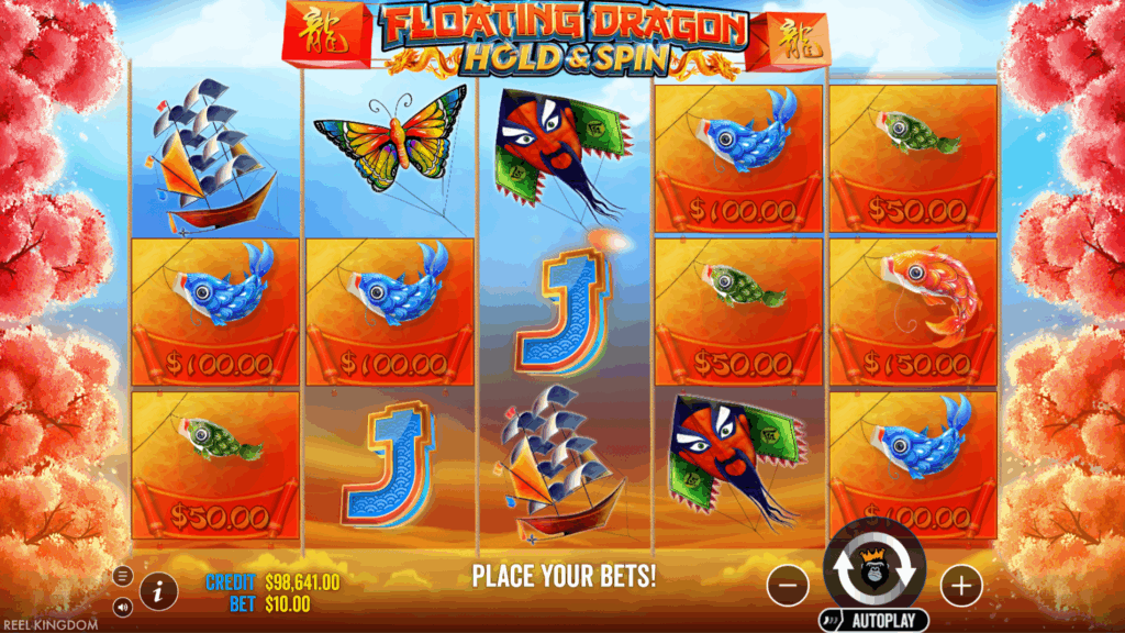 Floating Dragon Hold & Spin Money Symbols