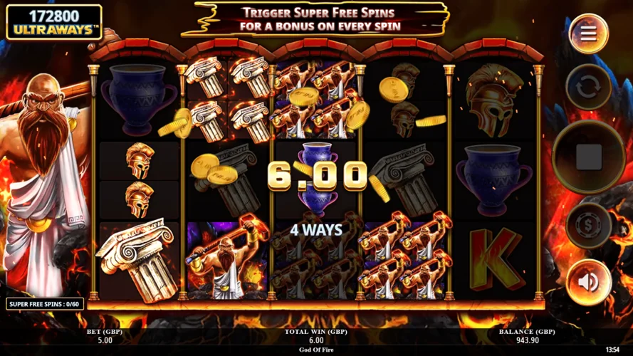 God of Fire Ultraways Big Win