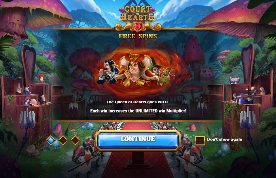 Court of Hearts Welcome Page