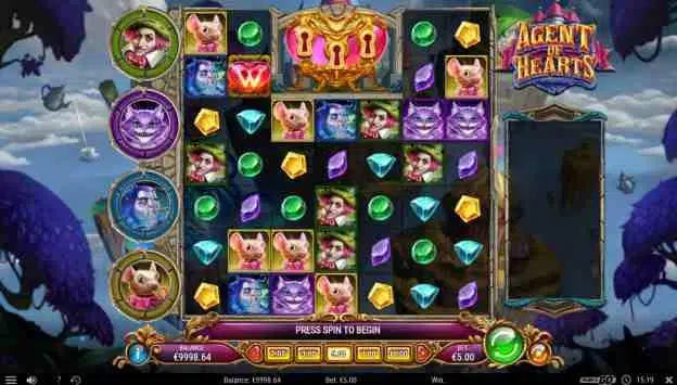 Agent of Hearts Slot Base Game