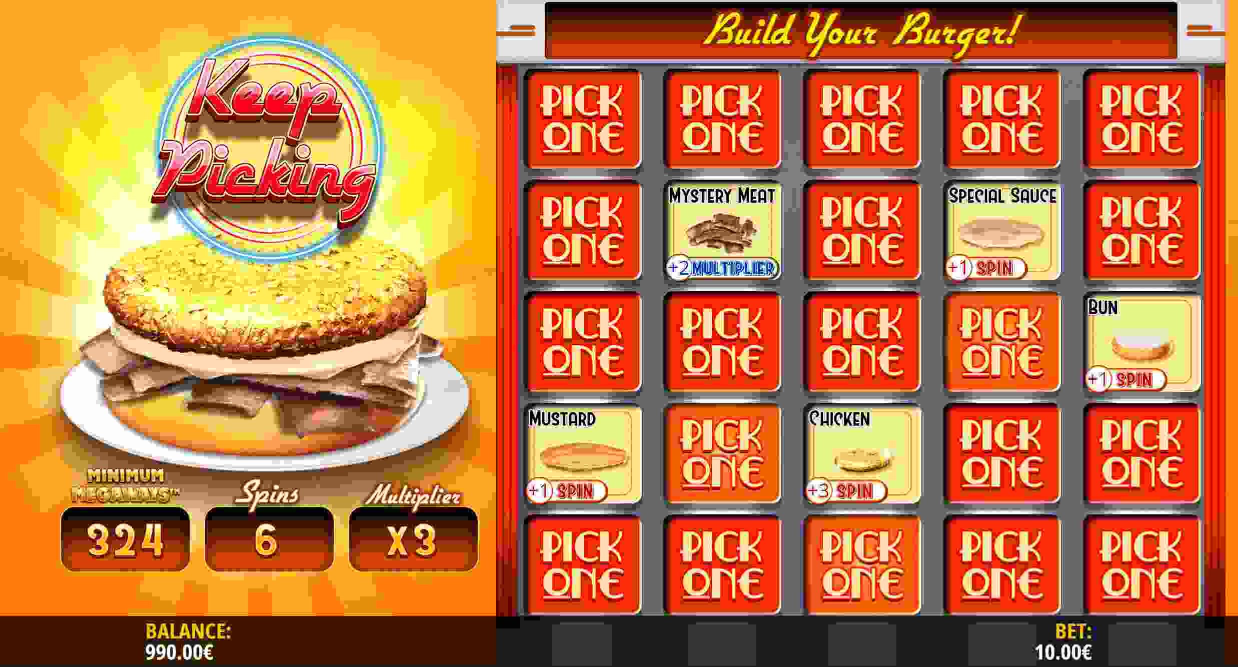 Royale with Cheese Megaways Build your Burger