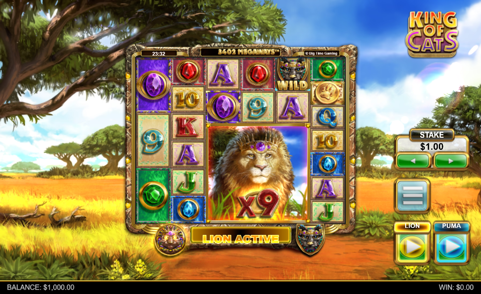 King of Cats Megaways Base Game