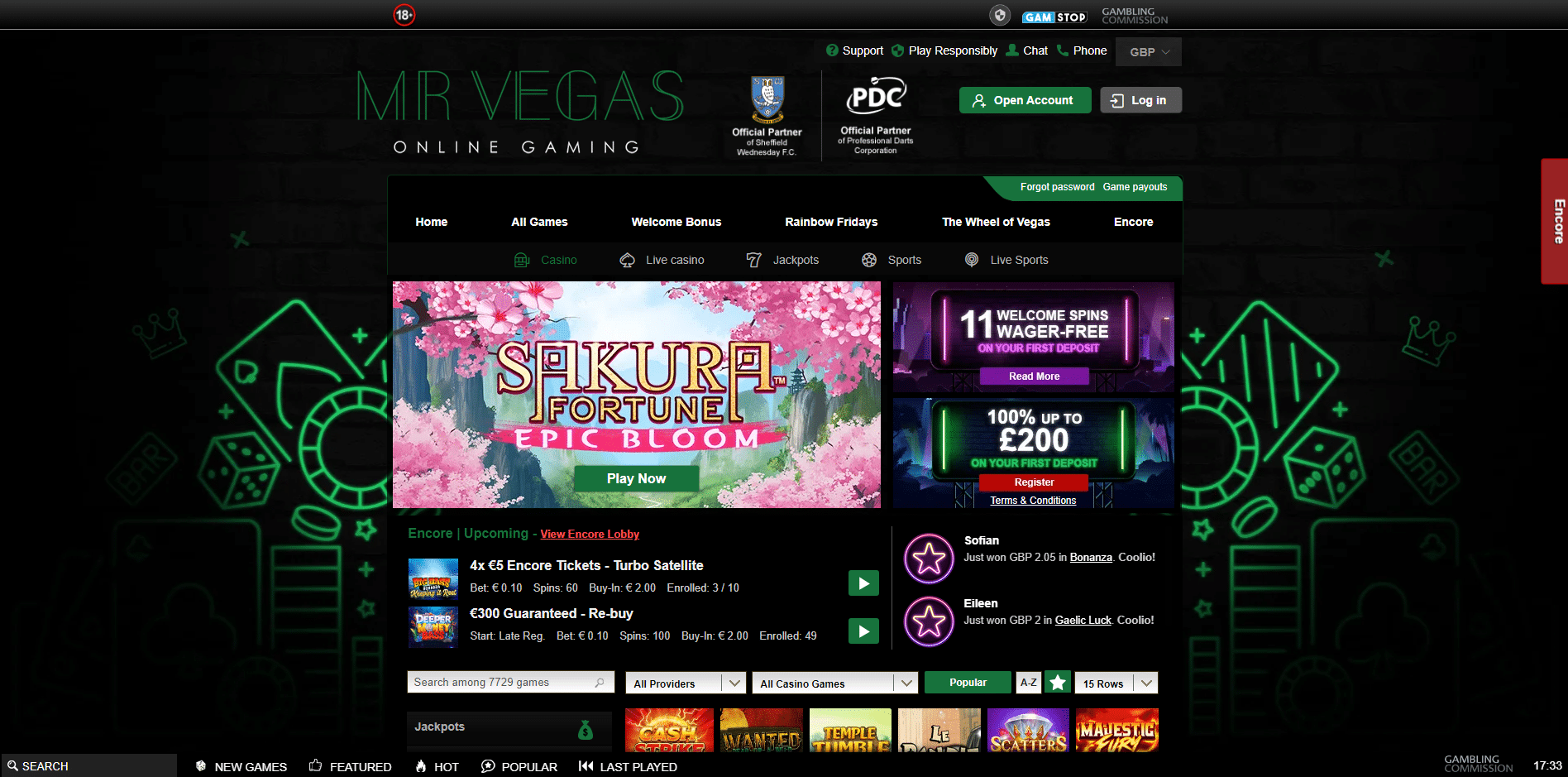 mr vegas casino homepage