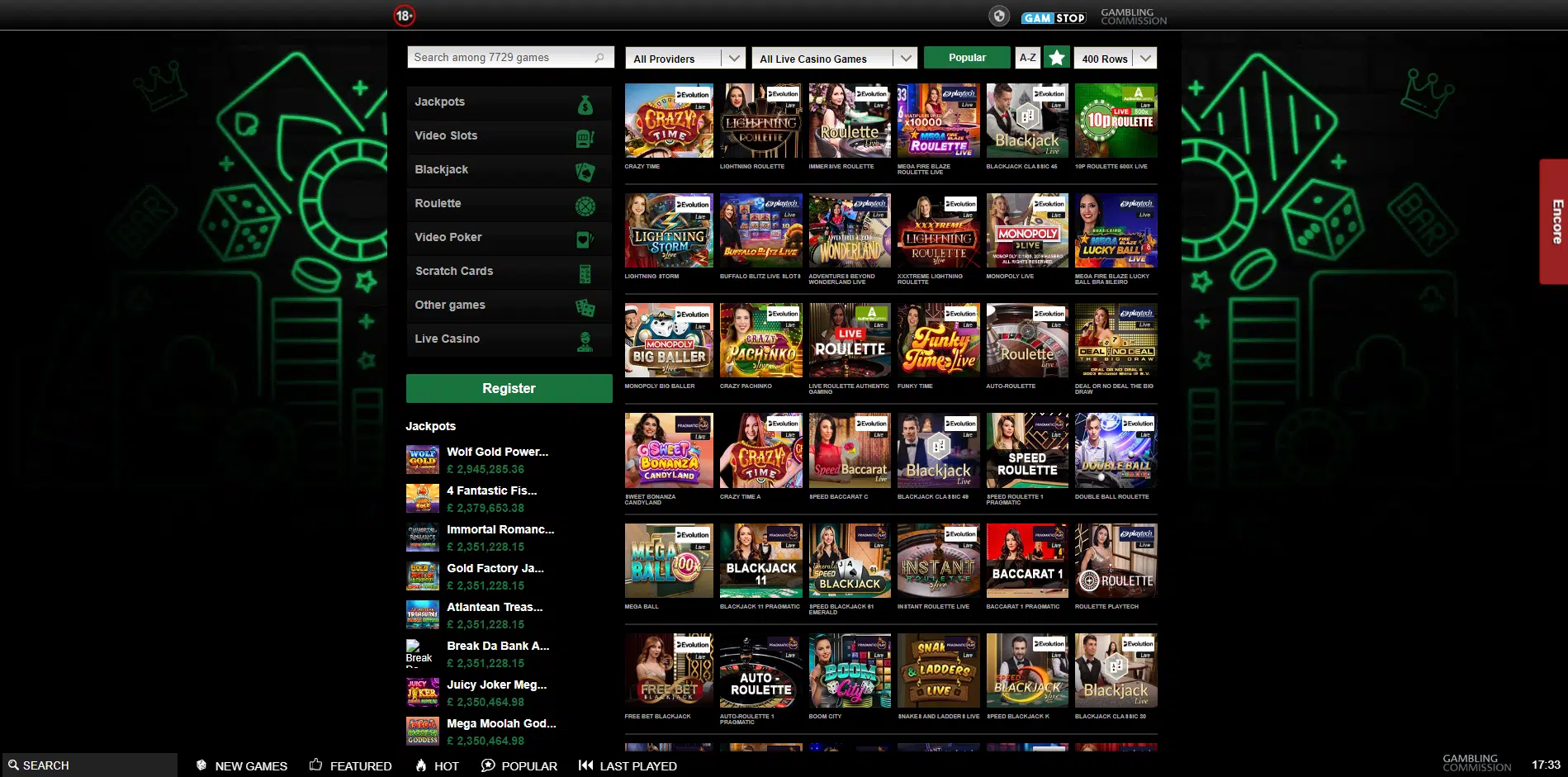 mr vegas live casino