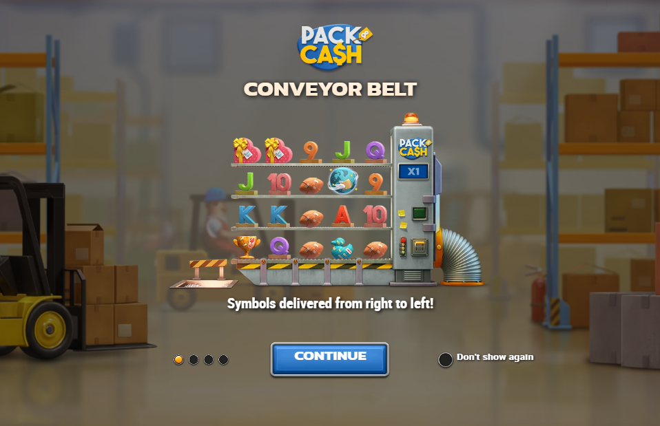 Pack and Cash Welcome Page