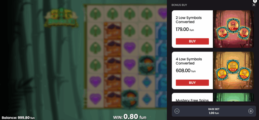 Big Bamboo Bonus Buy Options