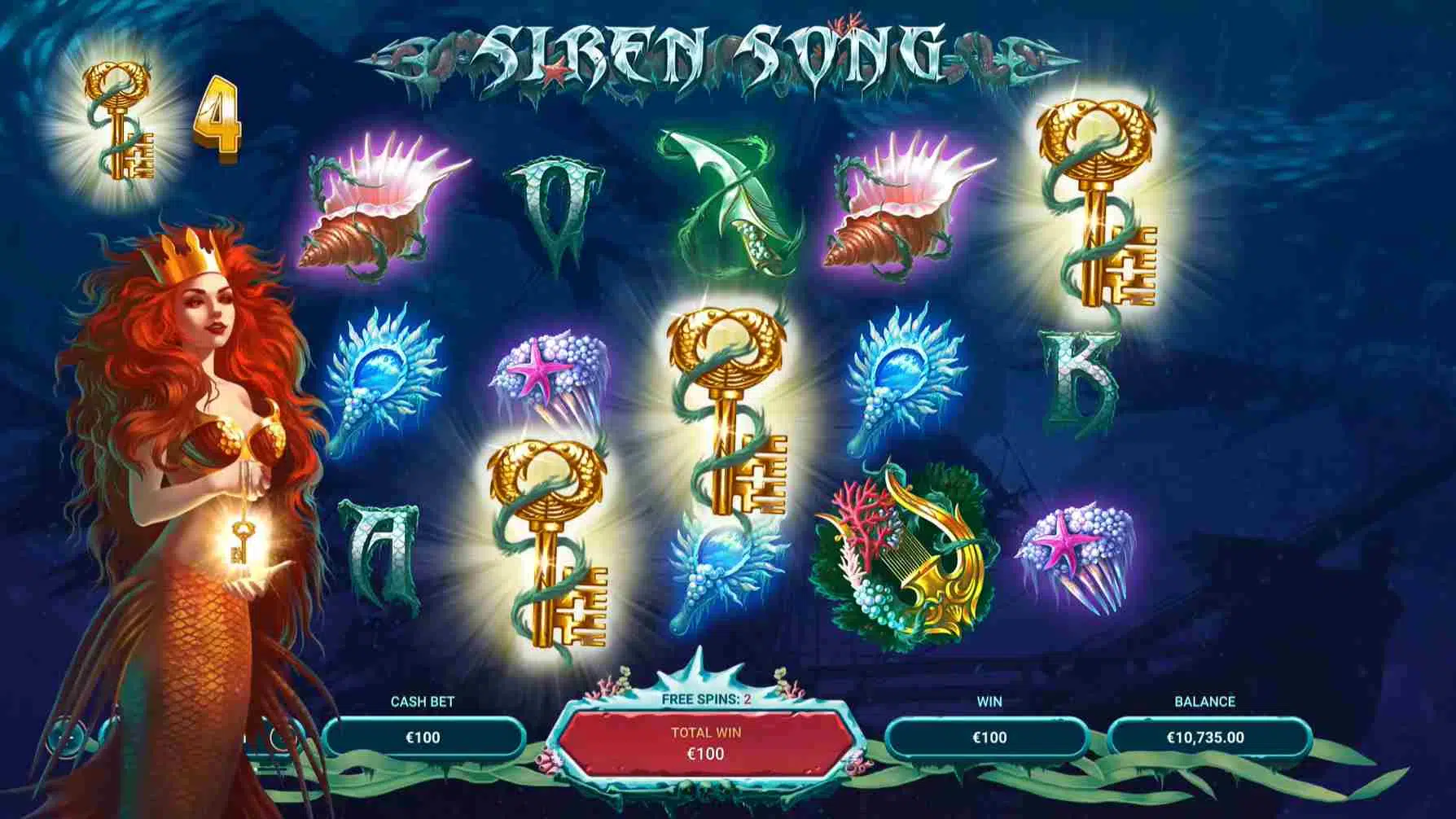 Siren Song Crimson Free Spins