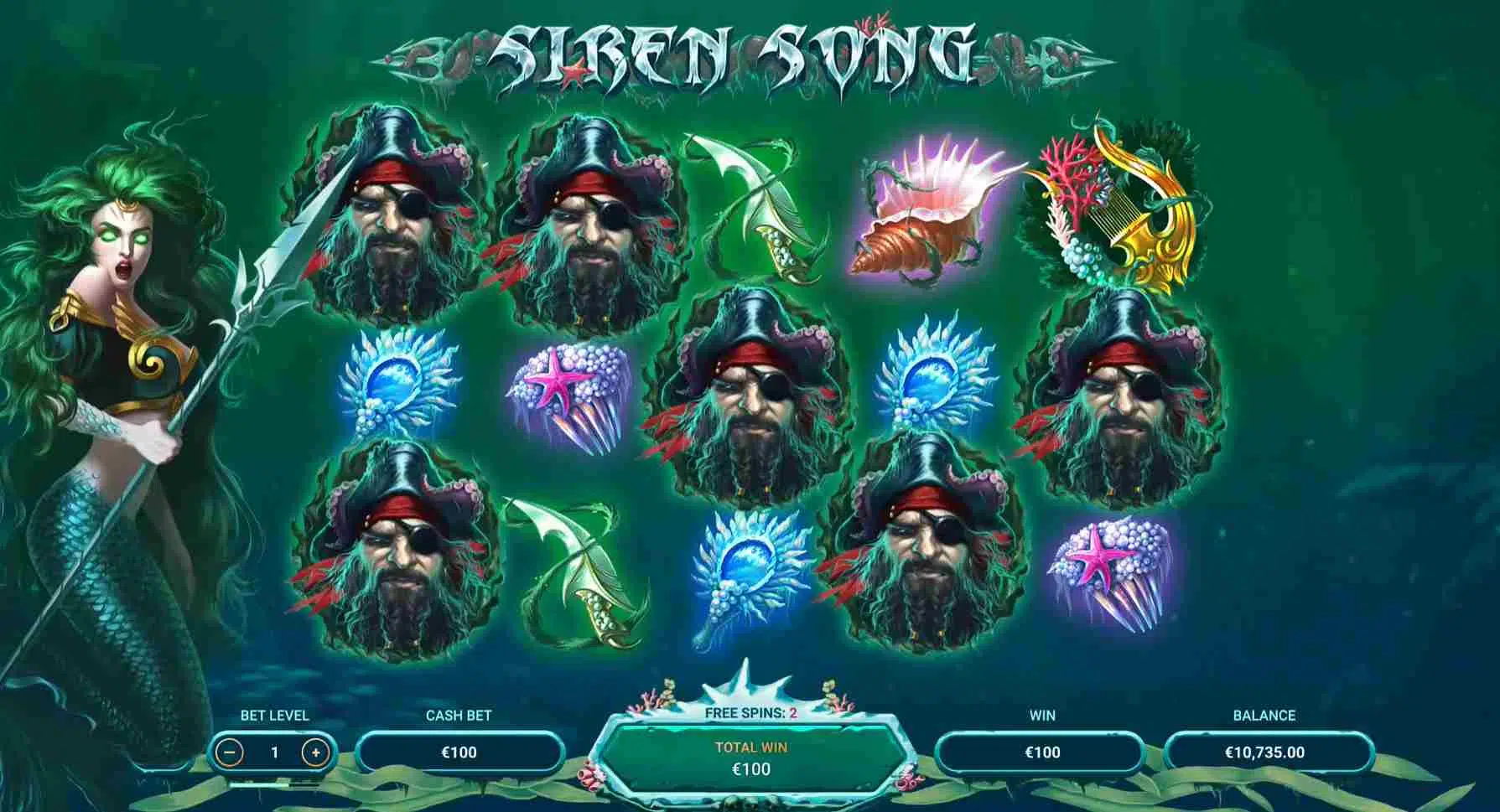 Siren Song Emerald Free Spins