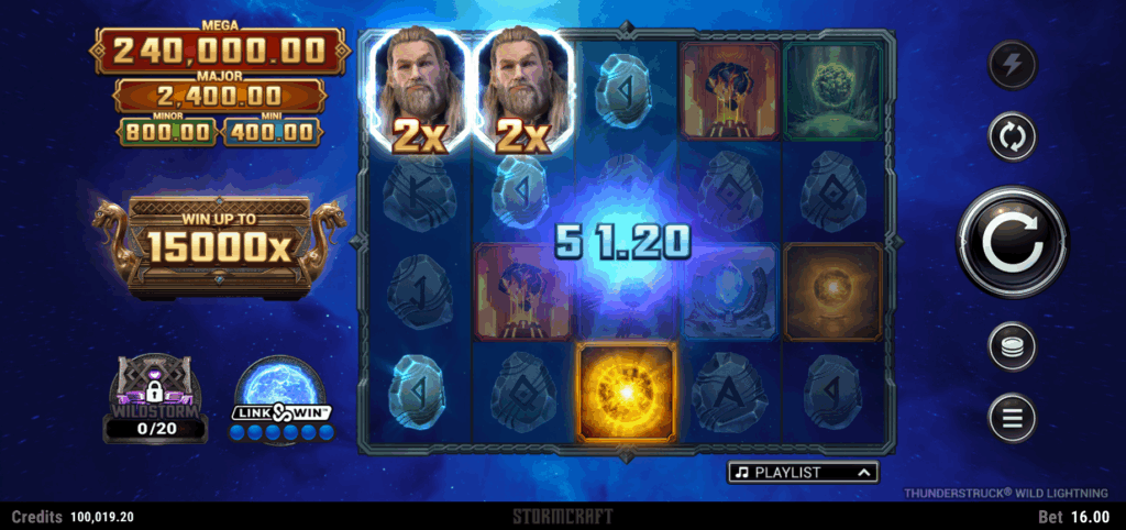 Thunderstruck Wild Lightning Base Game