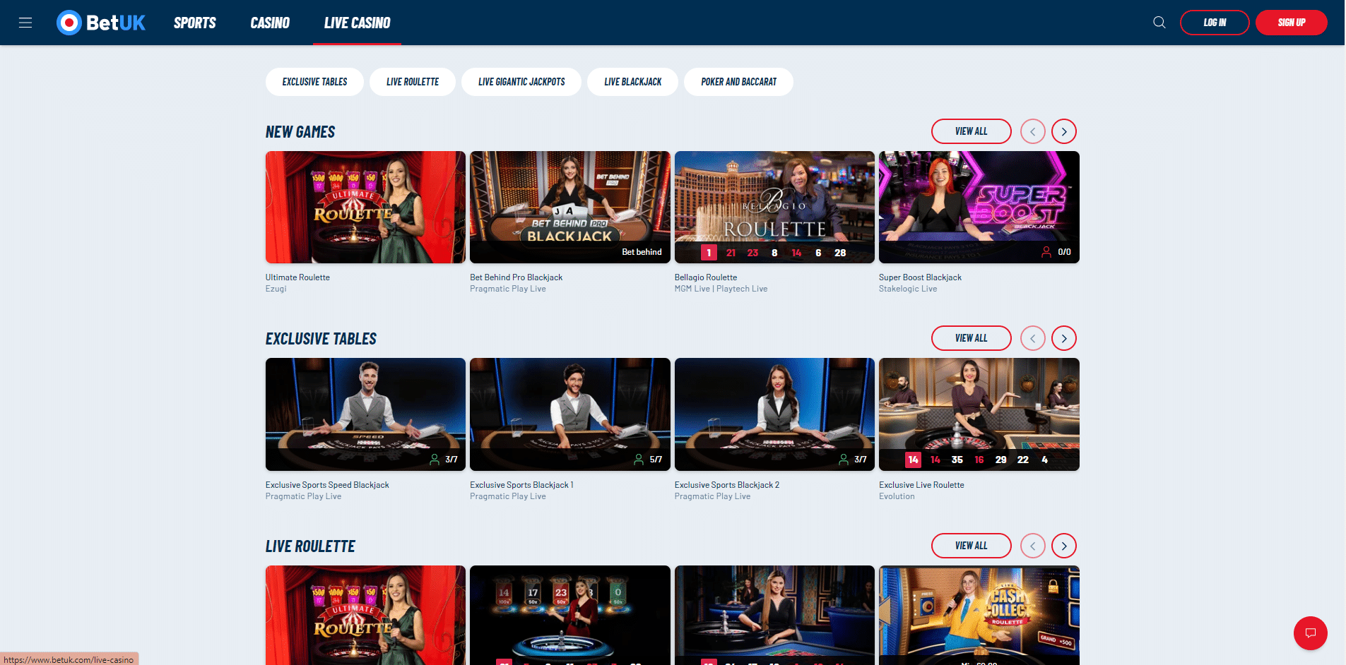 bet uk live casino