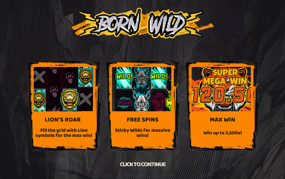 Born Wild Welcome Page