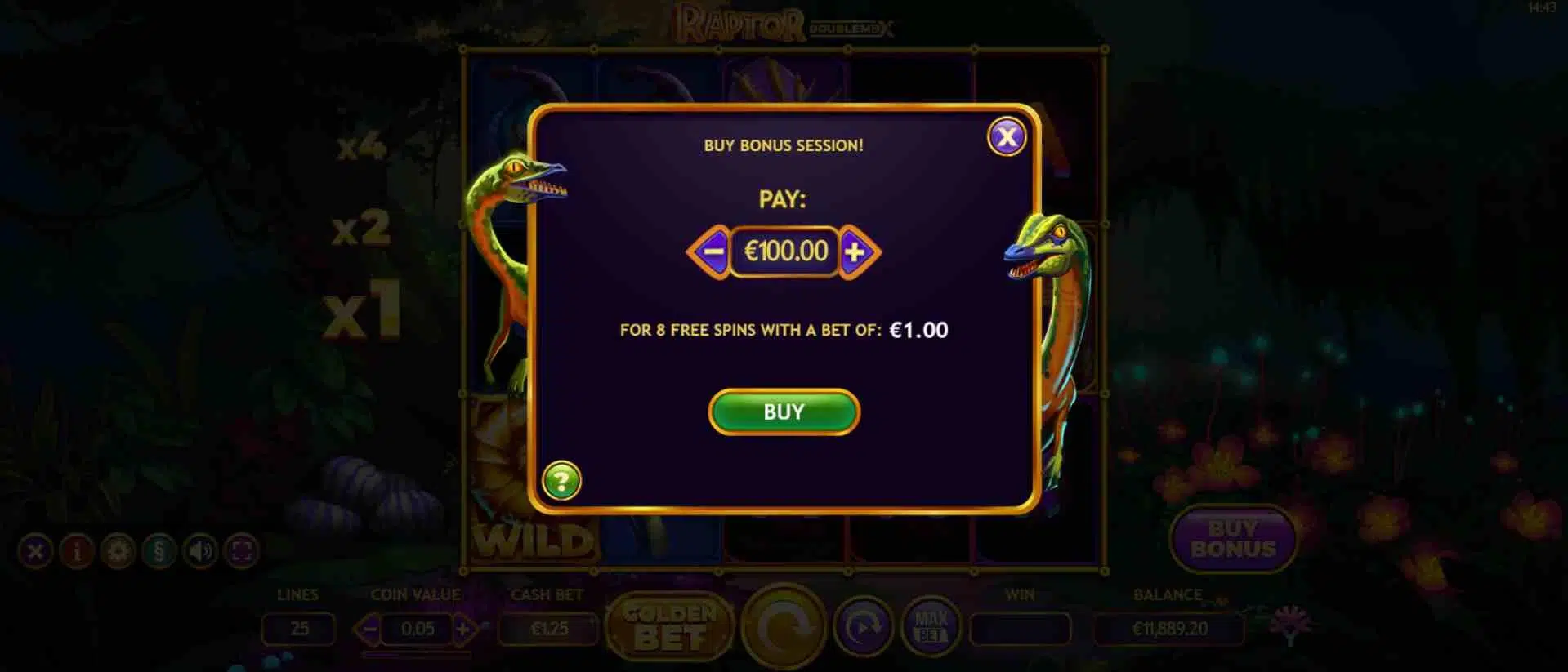 Raptor Doublemax Bonus Buy