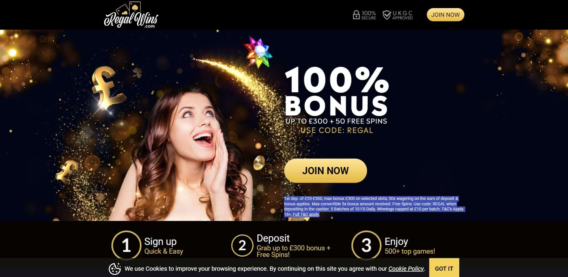 Regal Wins Casino promotion