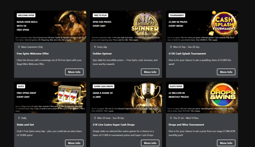regal wins promos