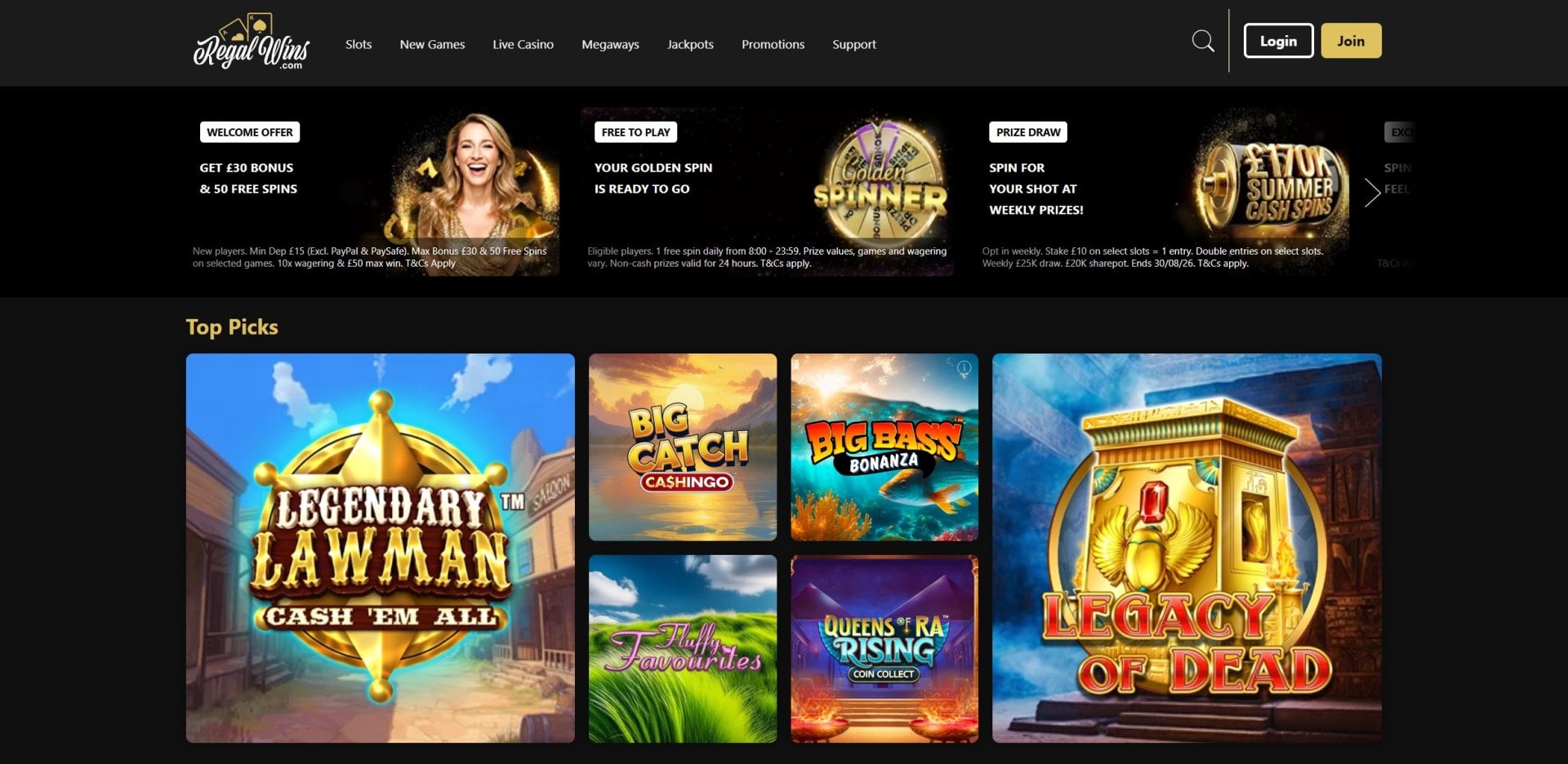 Regal Wins Homepage