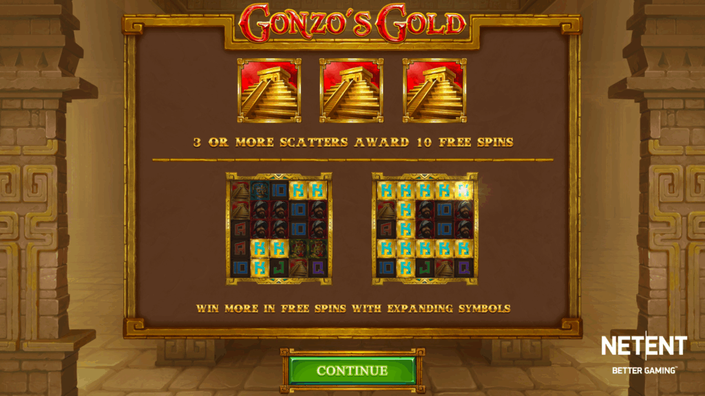 Gonzo's Gold Welcome Page