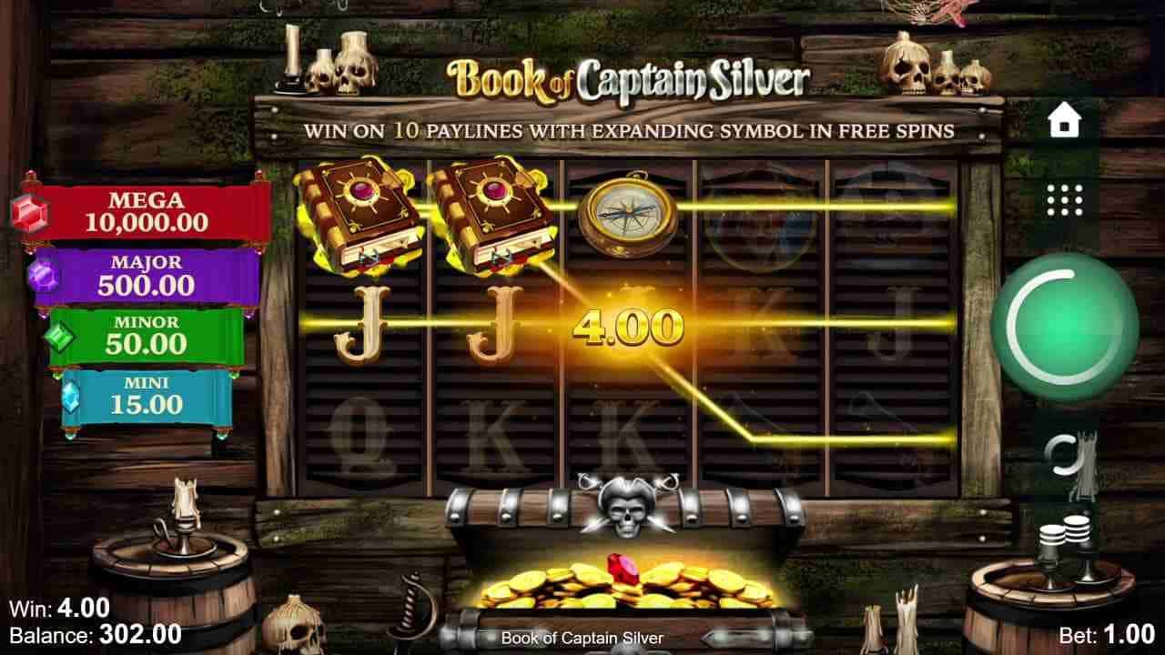 Book of Captain Silver Base Game Win