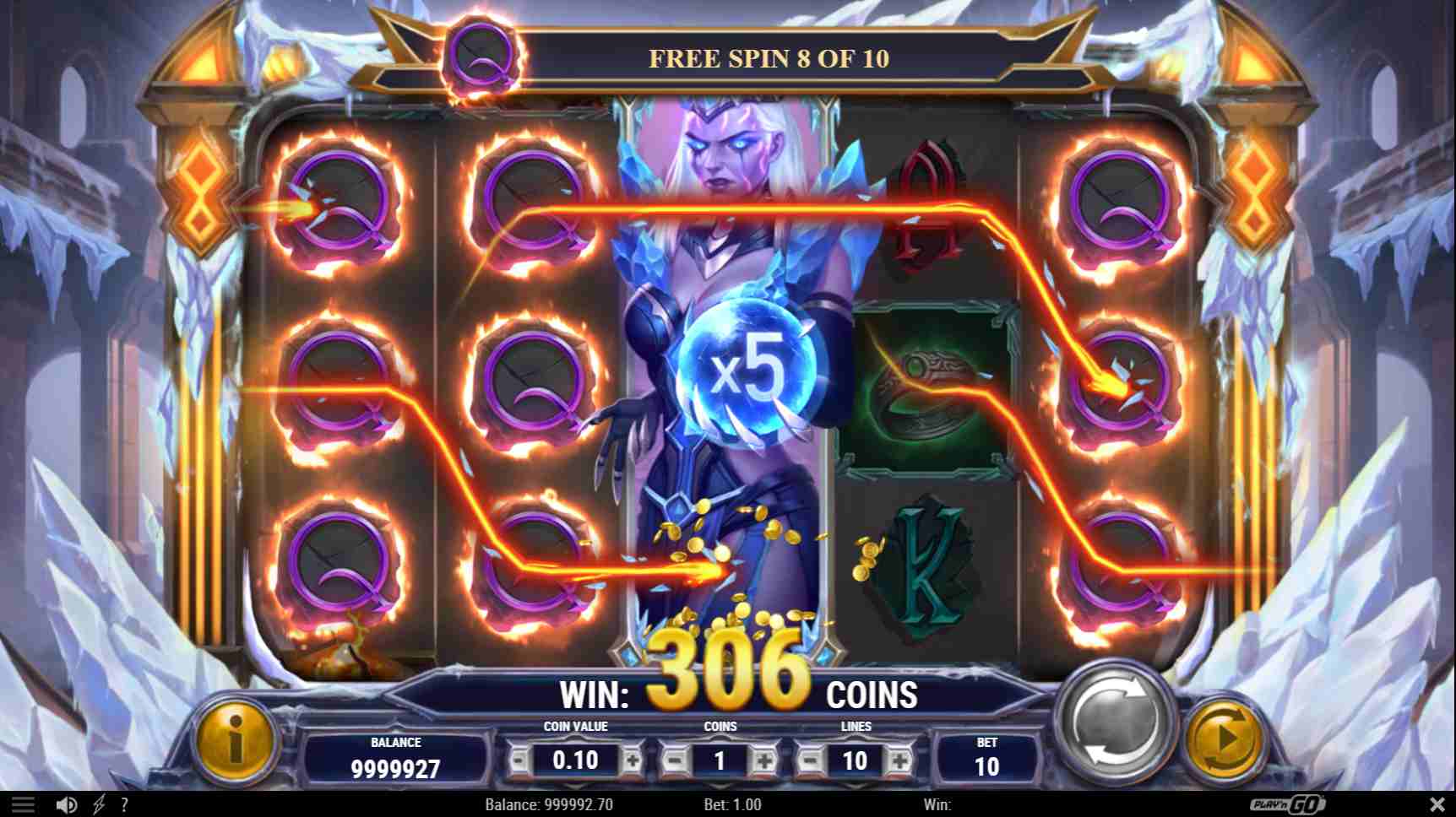 Merlin and the Ice Queen Morgana Free Spins