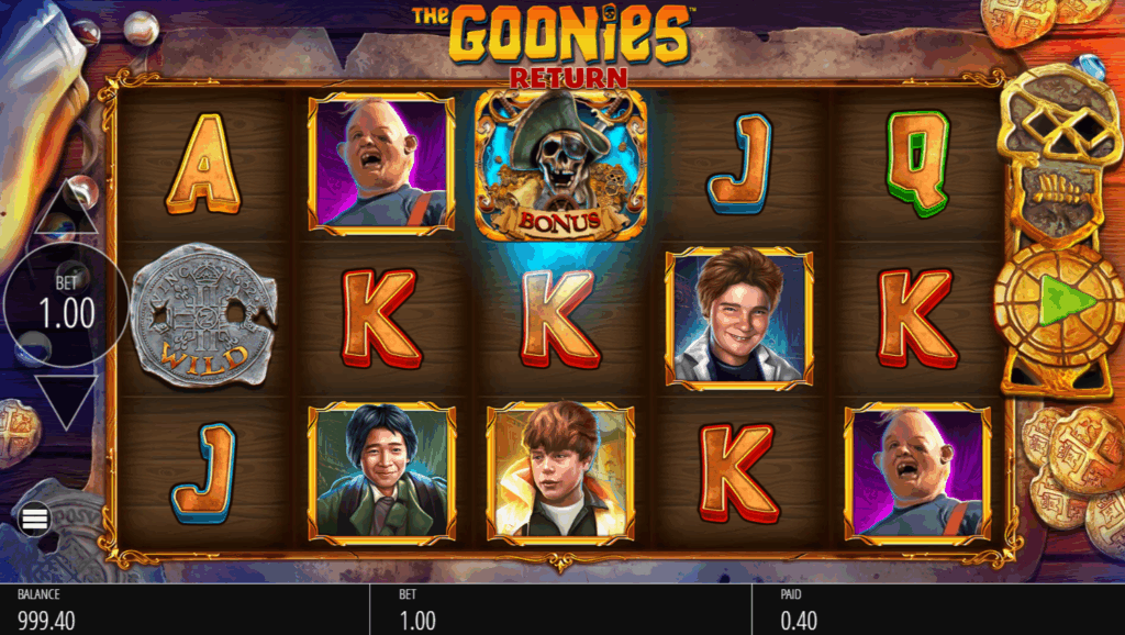 The Goonies Return Bonus and Wild Symbols