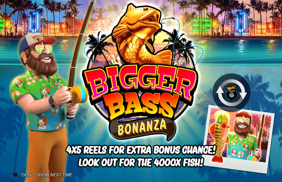 Bigger Bass Bonanza Welcome Page