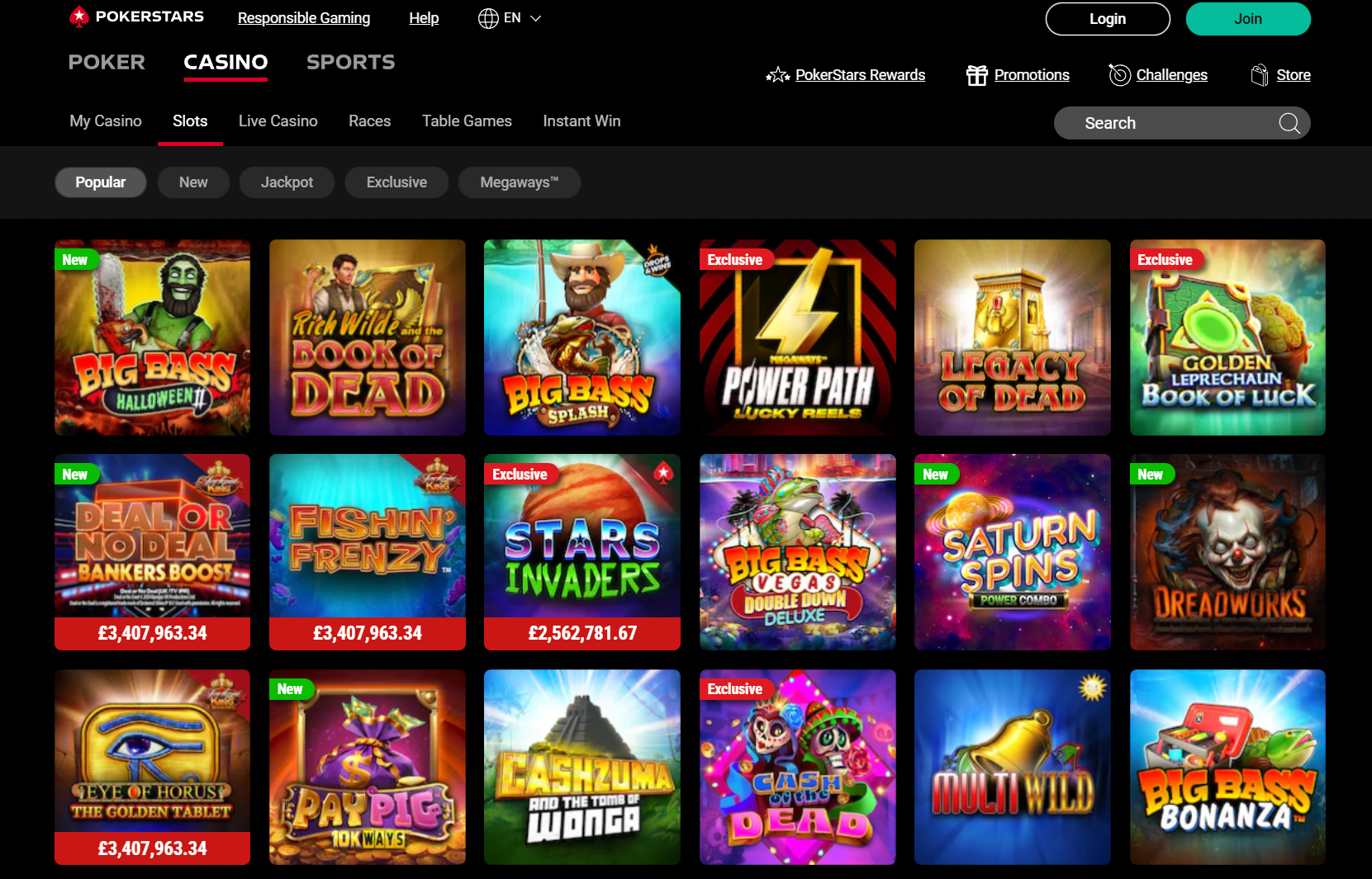 pokerstars slots