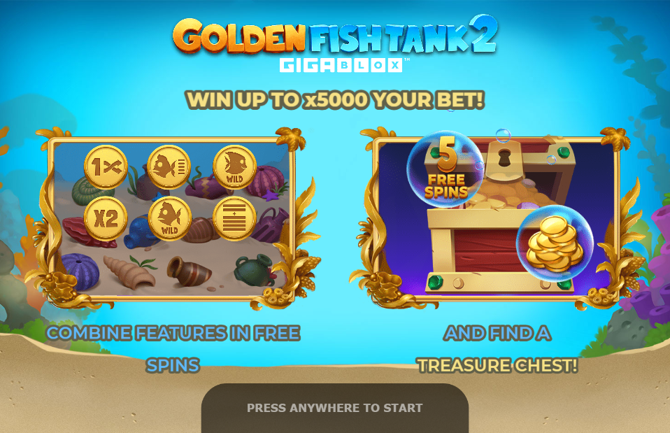 Golden Fish Tank 2 Gigablox Welcome Page