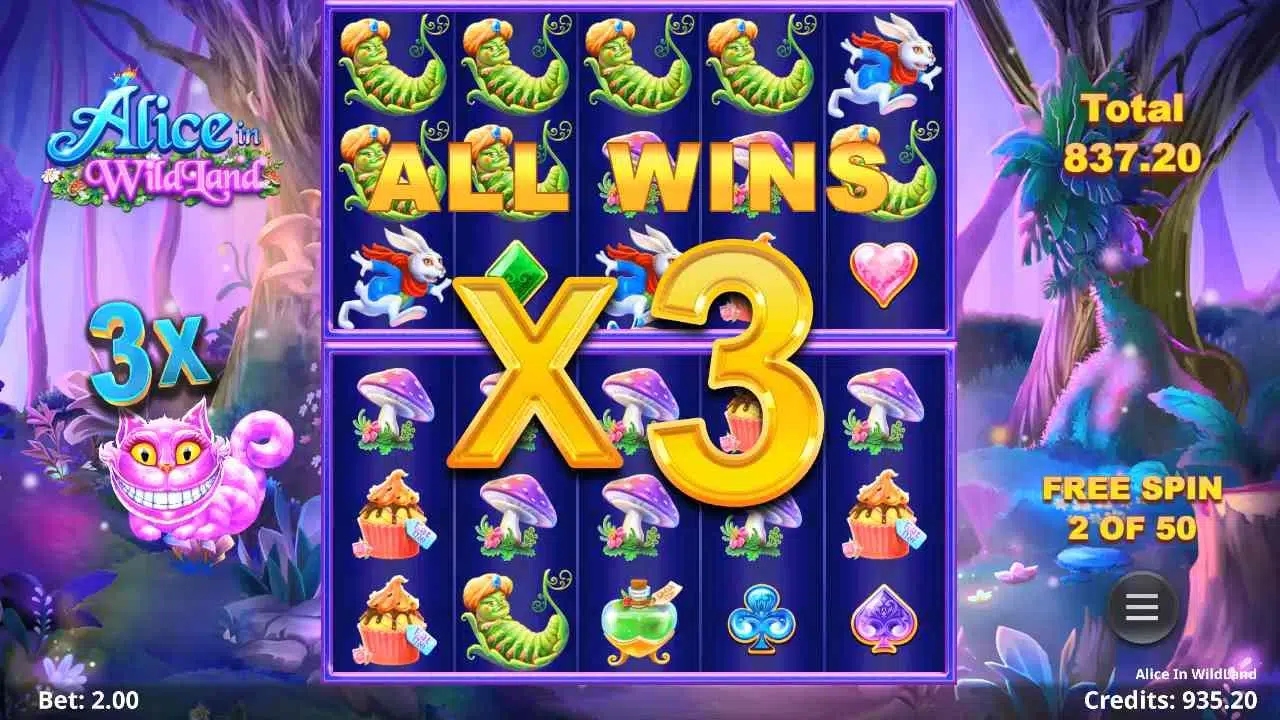 Alice in WIldLand Free Spins