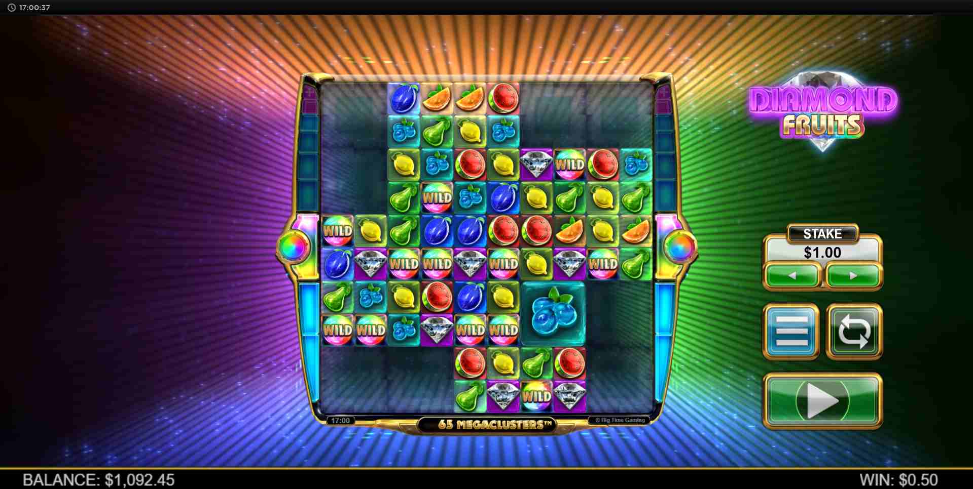 Diamond Fruits Megaclusters Wild Cannon feature