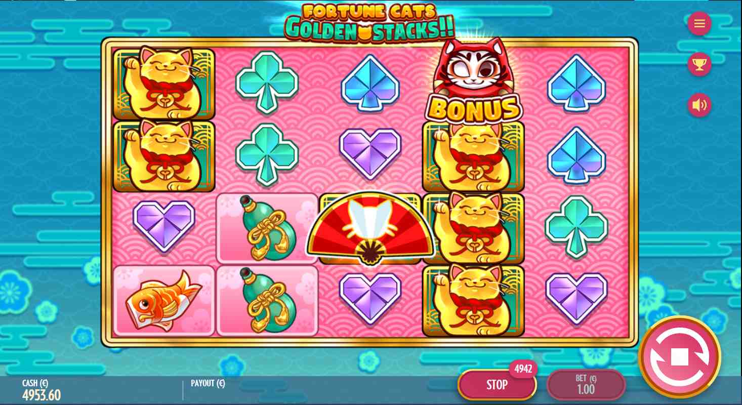 Fortune Cats Golden Stacks Mystery Symbols feature