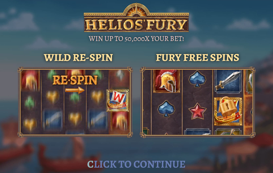 Helios' Fury Welcome Page