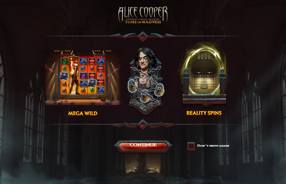 Alice Cooper and the Tome of Madness Welcome Page