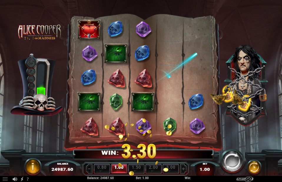 Alice Cooper and the Tome of Madness Big Win