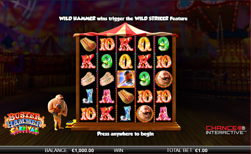 Buster Hammer Carnival Welcome Page